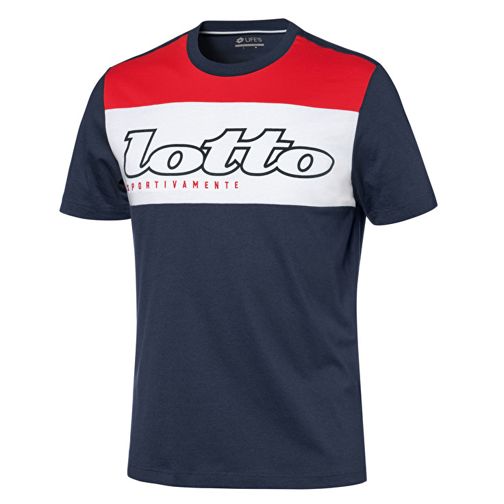 Lotto Men's Athletica Gold T-Shirts Navy Blue/White/Red Canada ( PSZK-42830 )